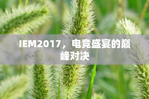 IEM2017，电竞盛宴的巅峰对决