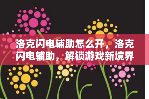 洛克闪电辅助怎么开,洛克闪电辅助,解锁游戏新境界的神奇工具 洛克闪电辅助怎么开,洛克闪电辅助,解锁游戏新境界的神奇工具