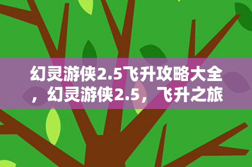 幻灵游侠2.5飞升攻略大全,幻灵游侠2.5,飞升之旅的奇幻冒险 幻灵游侠2.5飞升攻略大全,幻灵游侠2.5,飞升之旅的奇幻冒险
