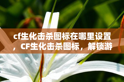cf生化击杀图标在哪里设置，CF生化击杀图标，解锁游戏新体验