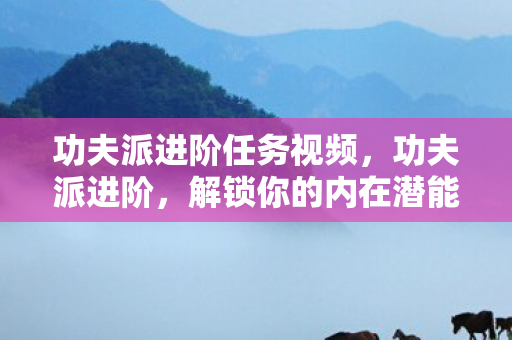 功夫派进阶任务视频,功夫派进阶,解锁你的内在潜能 功夫派进阶任务视频,功夫派进阶,解锁你的内在潜能