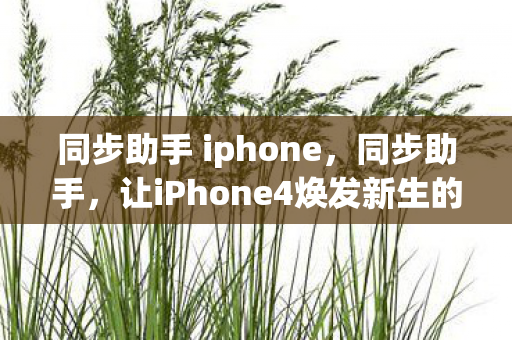 同步助手 iphone，同步助手，让iPhone4焕发新生的神器