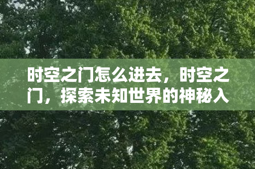 时空之门怎么进去，时空之门，探索未知世界的神秘入口