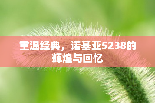 重温经典，诺基亚5238的辉煌与回忆