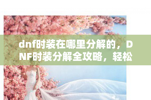 dnf时装在哪里分解的,DNF时装分解全攻略,轻松获取珍贵材料 dnf时装在哪里分解的,DNF时装分解全攻略,轻松获取珍贵材料
