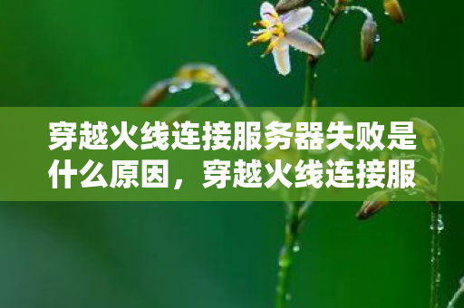 穿越火线连接服务器失败是什么原因，穿越火线连接服务器失败，原因与解决方案