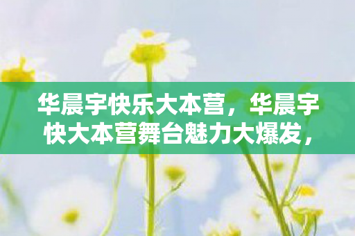 华晨宇快乐大本营，华晨宇快大本营舞台魅力大爆发，音乐才子闪耀综艺舞台