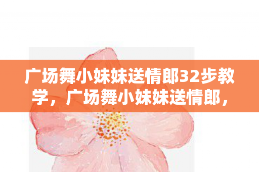 广场舞小妹妹送情郎32步教学，广场舞小妹妹送情郎，城市夜生活的温馨篇章