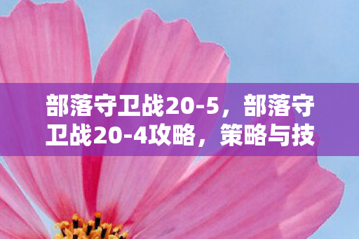 部落守卫战20-5，部落守卫战20-4攻略，策略与技巧的完美结合
