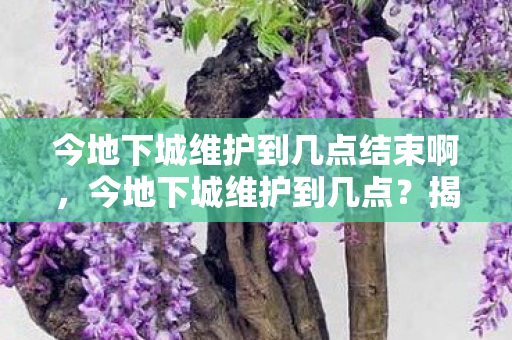 今地下城维护到几点结束啊，今地下城维护到几点？揭秘游戏维护背后的秘密