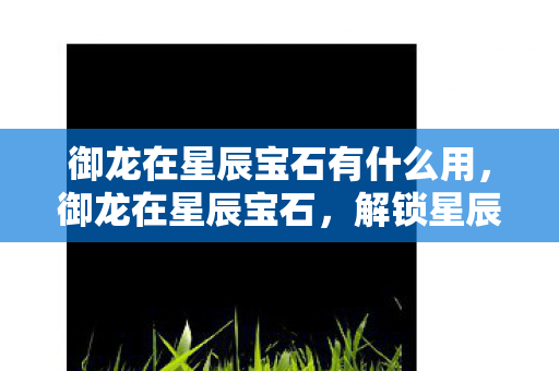 御龙在星辰宝石有什么用，御龙在星辰宝石，解锁星辰大陆的神秘力量