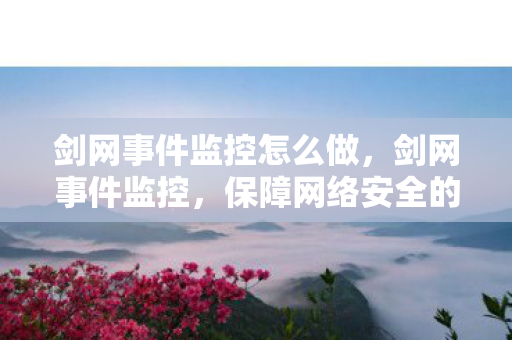 剑网事件监控怎么做，剑网事件监控，保障网络安全的必要措施