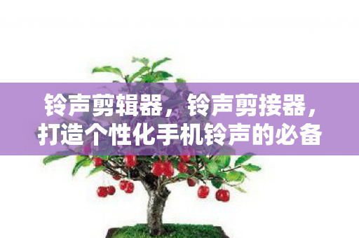 铃声剪辑器，铃声剪接器，打造个性化手机铃声的必备工具