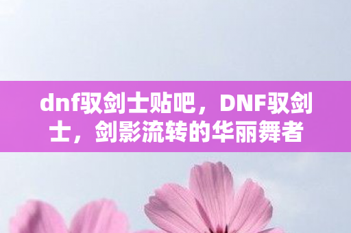 dnf驭剑士贴吧，DNF驭剑士，剑影流转的华丽舞者
