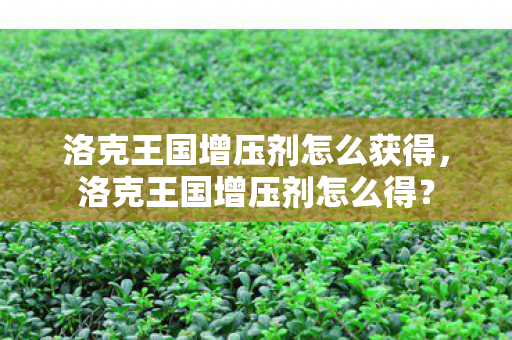 洛克王国增压剂怎么获得,洛克王国增压剂怎么得? 洛克王国增压剂怎么获得,洛克王国增压剂怎么得?