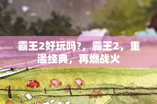 霸王2好玩吗?,霸王2,重温经典,再燃战火 霸王2好玩吗?,霸王2,重温经典,再燃战火