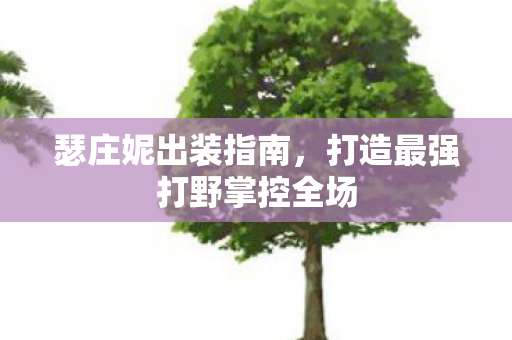 瑟庄妮出装指南，打造最强打野掌控全场