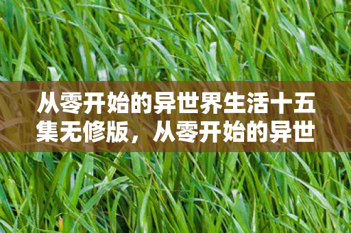 从零开始的异世界生活十五集无修版，从零开始的异世界生活15无修