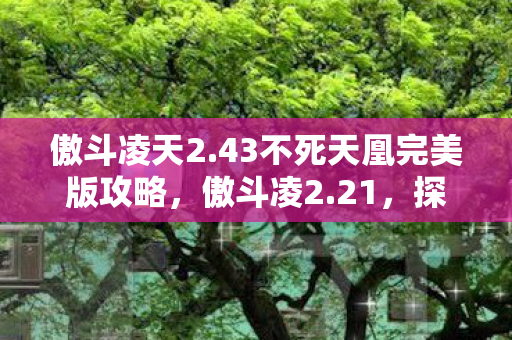 傲斗凌天2.43不死天凰完美版攻略，傲斗凌2.21，探索未知世界的奇幻之旅
