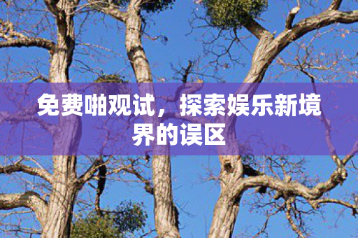 免费啪观试,探索娱乐新境界的误区 免费啪观试,探索娱乐新境界的误区