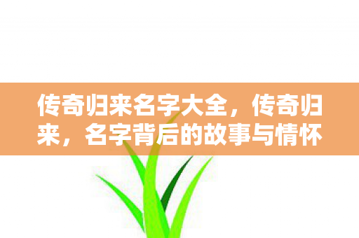 传奇归来名字大全,传奇归来,名字背后的故事与情怀 传奇归来名字大全,传奇归来,名字背后的故事与情怀
