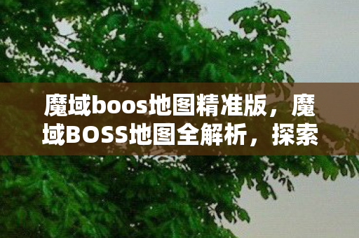 魔域boos地图精准版,魔域BOSS地图全解析,探索未知,挑战极限 魔域boos地图精准版,魔域BOSS地图全解析,探索未知,挑战极限