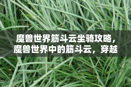 魔兽世界筋斗云坐骑攻略，魔兽世界中的筋斗云，穿越艾泽拉斯的奇幻之旅