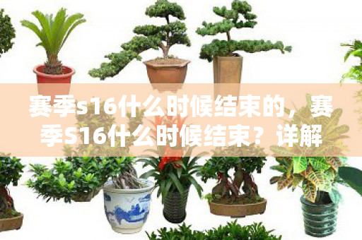 赛季s16什么时候结束的，赛季S16什么时候结束？详解游戏赛季时间规划