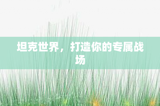 坦克世界,打造你的专属战场 坦克世界,打造你的专属战场