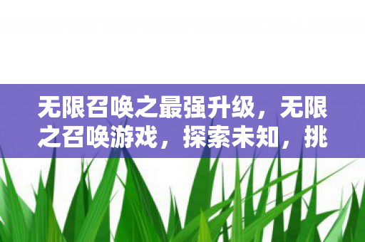 无限召唤之最强升级,无限之召唤游戏,探索未知,挑战极限 无限召唤之最强升级,无限之召唤游戏,探索未知,挑战极限