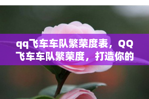 qq飞车车队繁荣度表，QQ飞车车队繁荣度，打造你的速度与激情王国