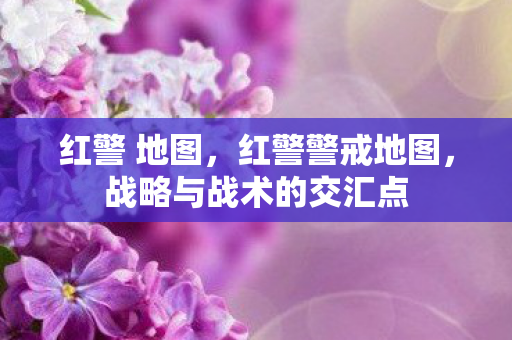红警 地图，红警警戒地图，战略与战术的交汇点