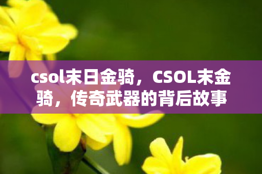 csol末日金骑,CSOL末金骑,传奇武器的背后故事 csol末日金骑,CSOL末金骑,传奇武器的背后故事