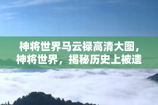 神将世界马云禄高清大图，神将世界，揭秘历史上被遗忘的女中豪杰——马云禄