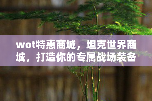 wot特惠商城，坦克世界商城，打造你的专属战场装备