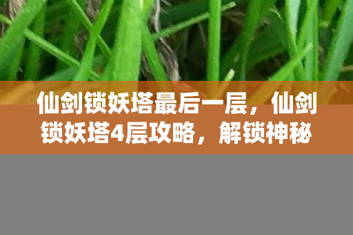 仙剑锁妖塔最后一层，仙剑锁妖塔4层攻略，解锁神秘宝藏，挑战终极Boss