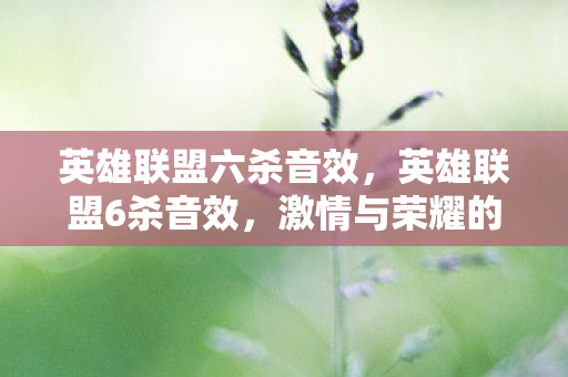 英雄联盟六杀音效,英雄联盟6杀音效,激情与荣耀的交响 英雄联盟六杀音效,英雄联盟6杀音效,激情与荣耀的交响
