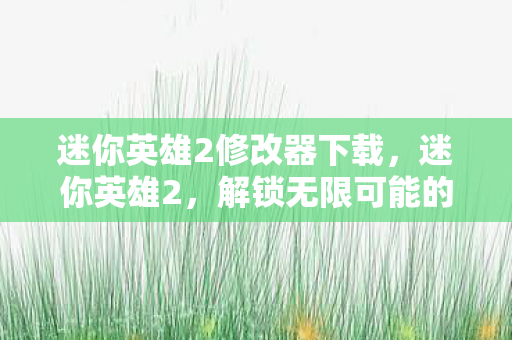 迷你英雄2修改器下载，迷你英雄2，解锁无限可能的冒险之旅
