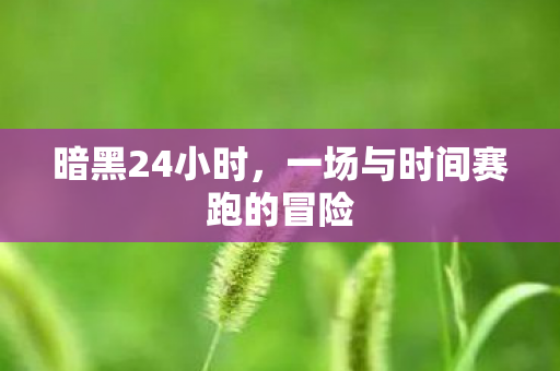 暗黑24小时，一场与时间赛跑的冒险
