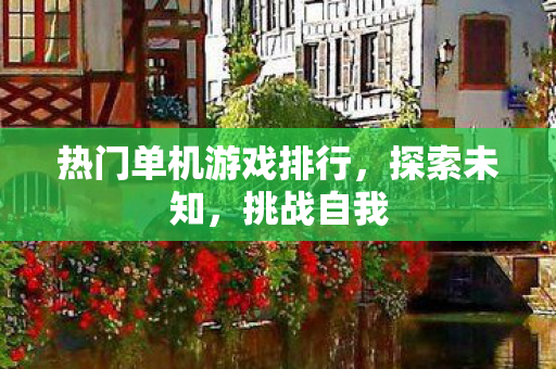 热门单机游戏排行，探索未知，挑战自我