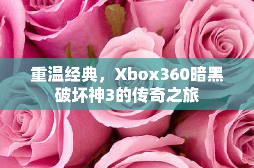 重温经典，Xbox360暗黑破坏神3的传奇之旅