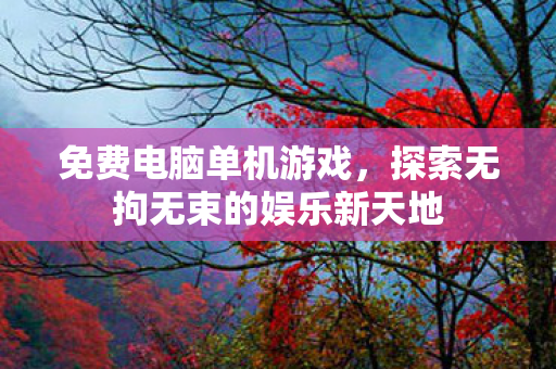 免费电脑单机游戏，探索无拘无束的娱乐新天地