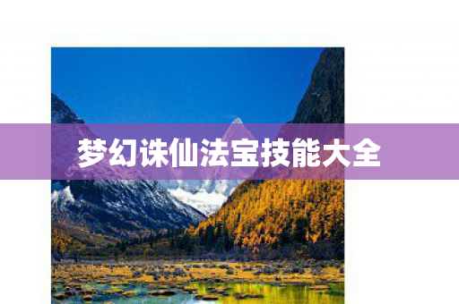 梦幻诛仙法宝技能大全 梦幻诛仙法宝技能大全