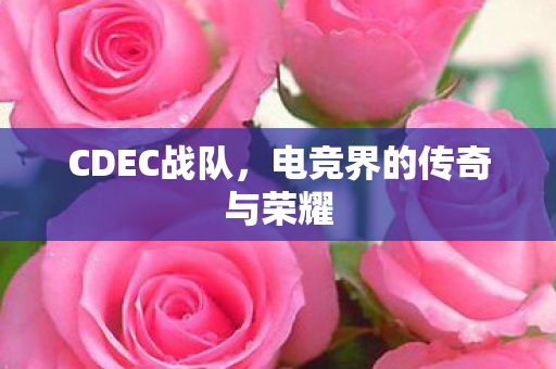 CDEC战队，电竞界的传奇与荣耀