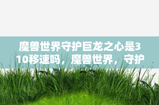 魔兽世界守护巨龙之心是310移速吗，魔兽世界，守护巨龙之心