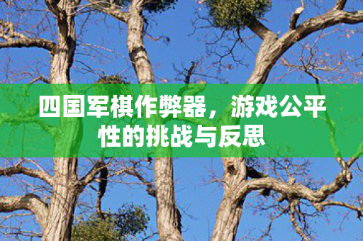 四国军棋作弊器，游戏公平性的挑战与反思