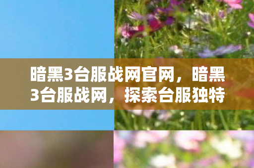 暗黑3台服战网官网,暗黑3台服战网,探索台服独特魅力与战网平台优势 暗黑3台服战网官网,暗黑3台服战网,探索台服独特魅力与战网平台优势