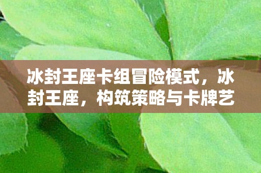 冰封王座卡组冒险模式,冰封王座,构筑策略与卡牌艺术的完美融合 冰封王座卡组冒险模式,冰封王座,构筑策略与卡牌艺术的完美融合