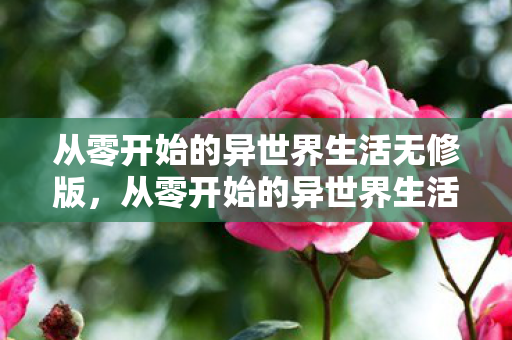 从零开始的异世界生活无修版，从零开始的异世界生活无修