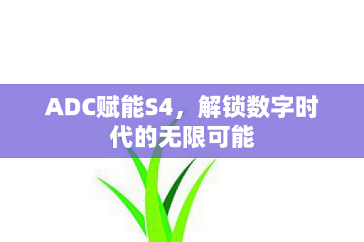 ADC赋能S4,解锁数字时代的无限可能 ADC赋能S4,解锁数字时代的无限可能